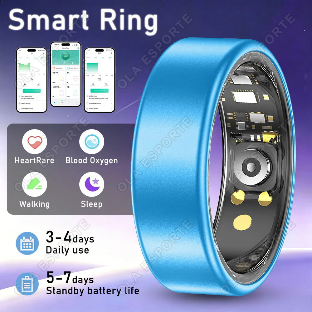 New R12 Smart Ring For Women Men Heart Rate Monitor Waterproof 100+ Sport Modes SmartRing Remote Control Take Photo Caculate Steps Sleep Monitor Healthy Ring for Couple Ring Gift