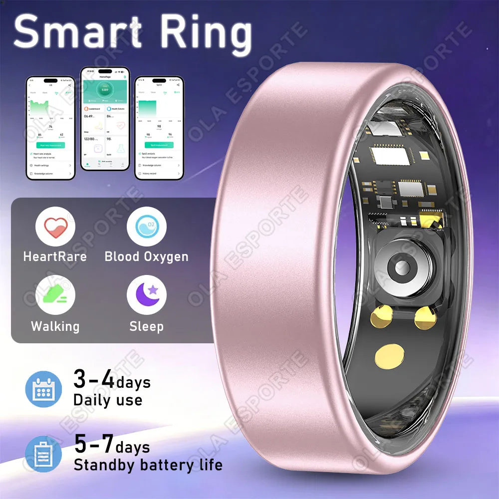 New R12 Smart Ring For Women Men Heart Rate Monitor Waterproof 100+ Sport Modes SmartRing Remote Control Take Photo Caculate Steps Sleep Monitor Healthy Ring for Couple Ring Gift