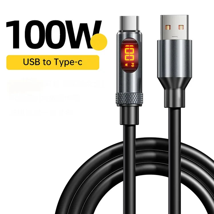 240W Max Digital Display Fast Charge Cable with Aluminum Alloy Case, 480Mbps, Type-C To Type-C for IPhone 17 16 15 Pro Max